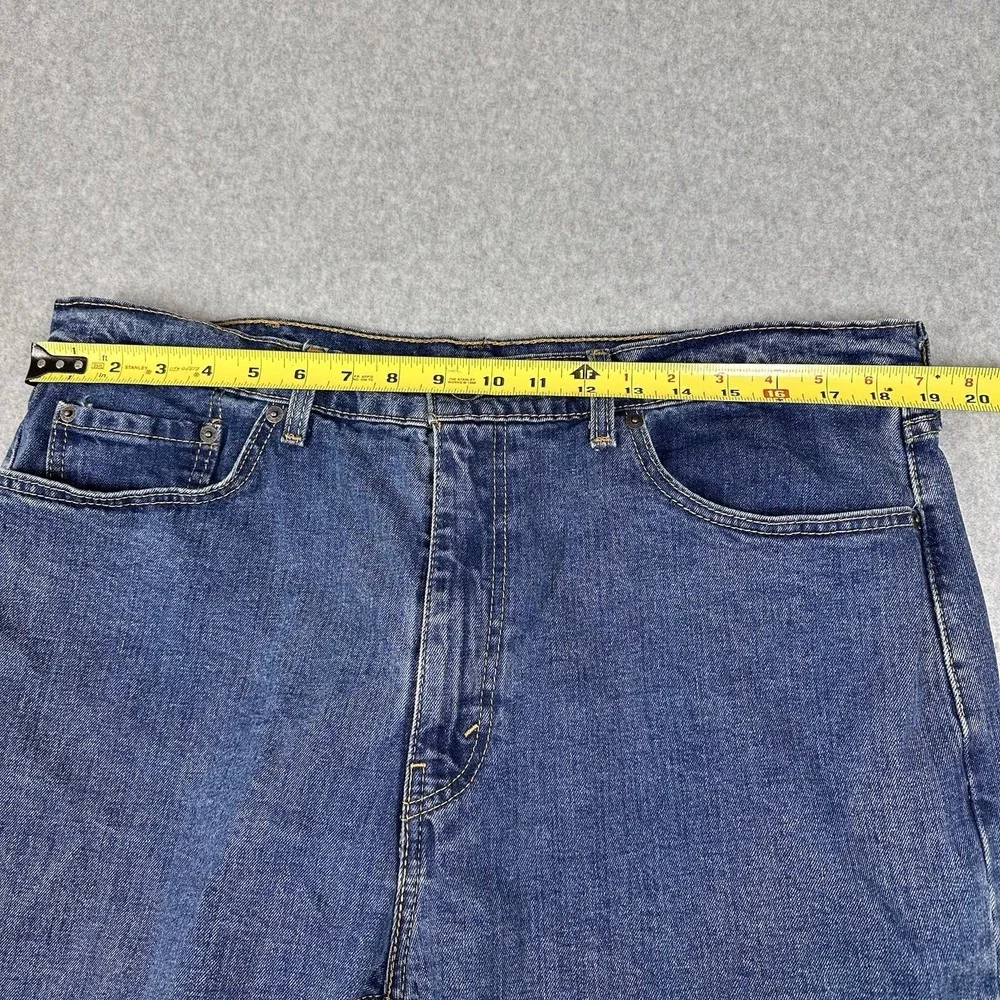 Levi's 505 Denim Jeans Men's 38x30 Straight Fit High Rise Blue Medium Wash